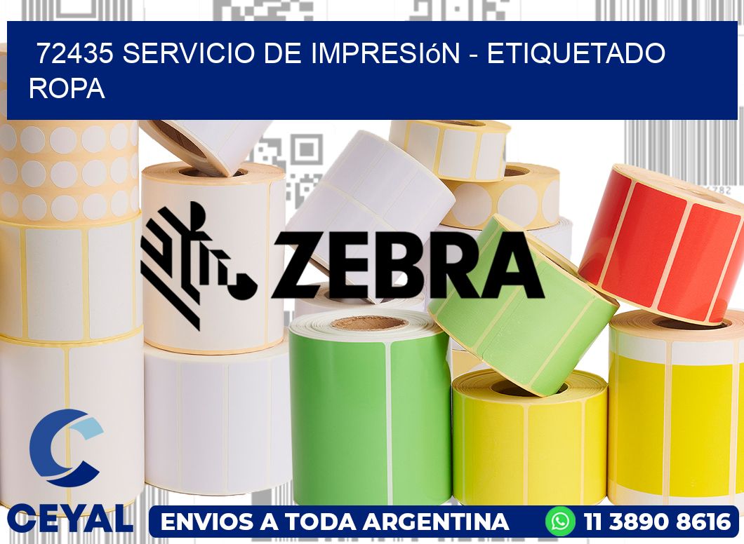 72435 Servicio de impresión – Etiquetado ropa