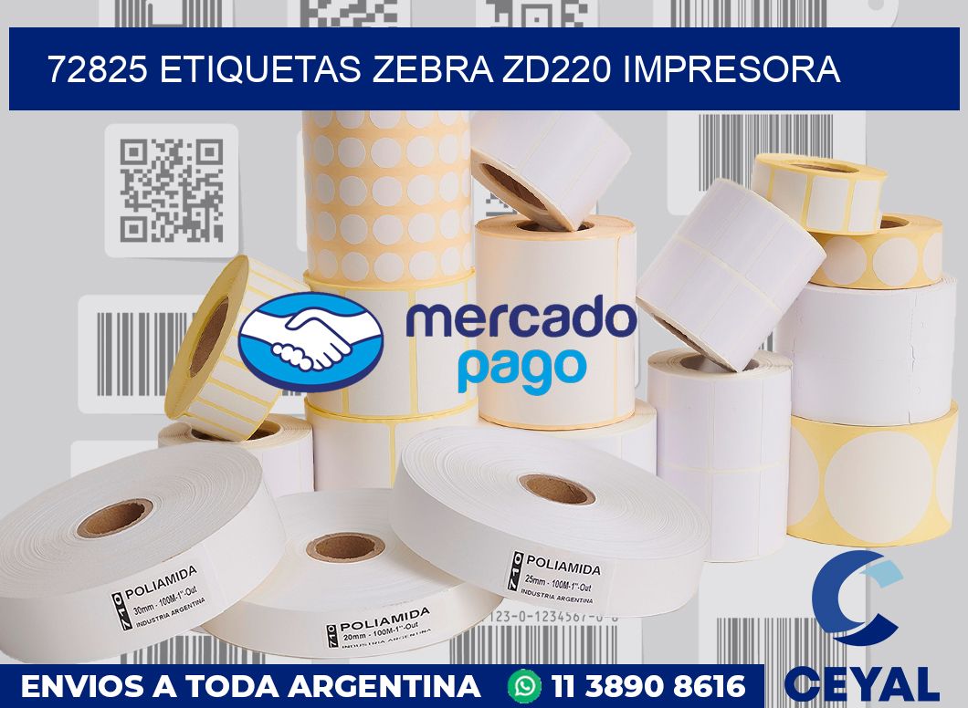 72825 etiquetas Zebra zd220 impresora
