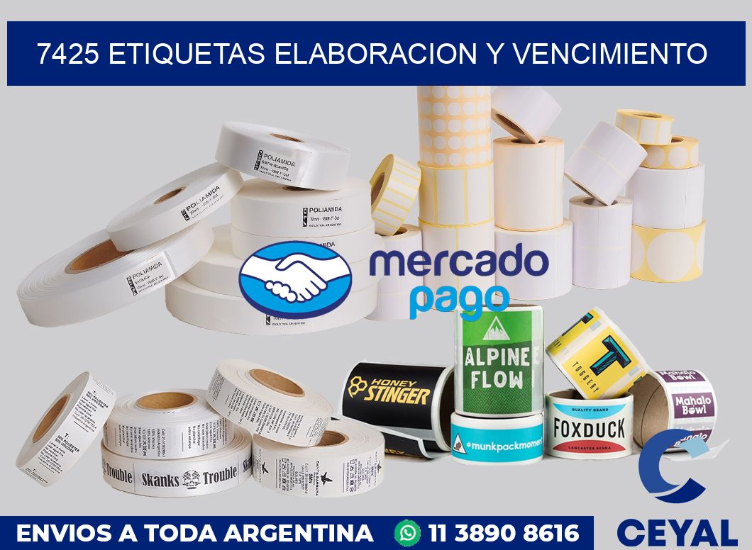 7425 Etiquetas elaboracion y vencimiento
