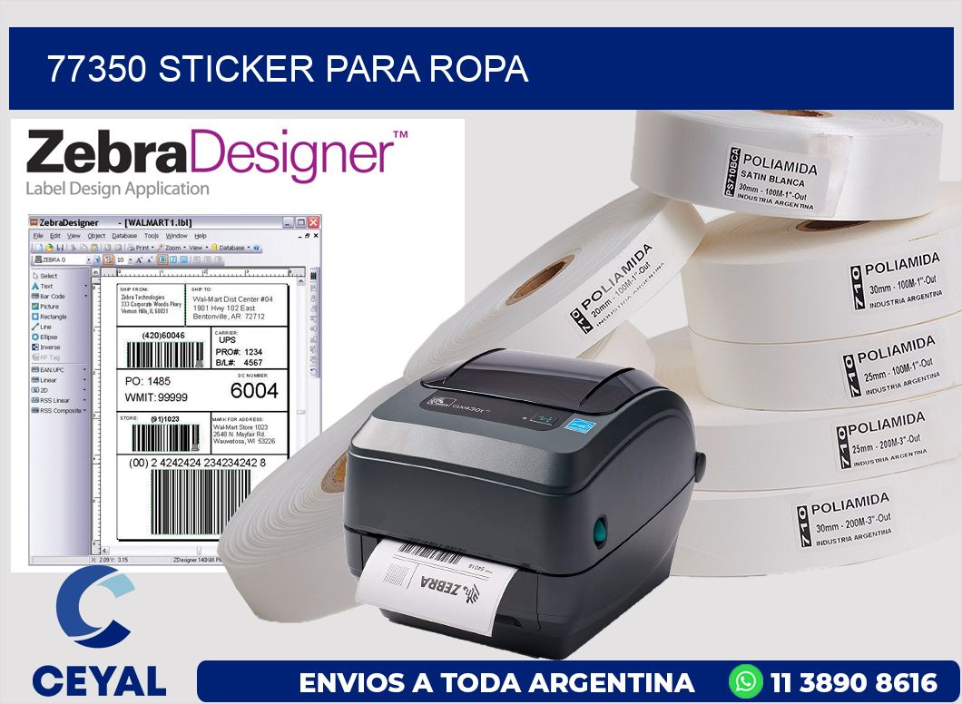 77350 Sticker para ropa