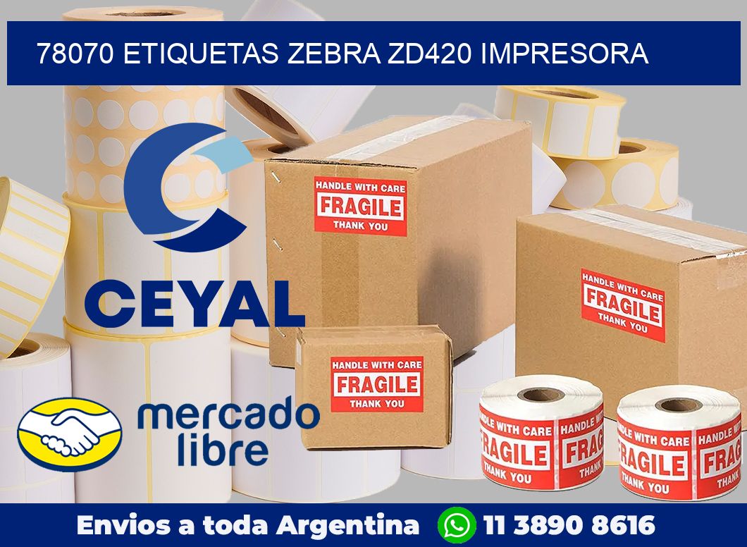 78070 etiquetas Zebra zd420 impresora