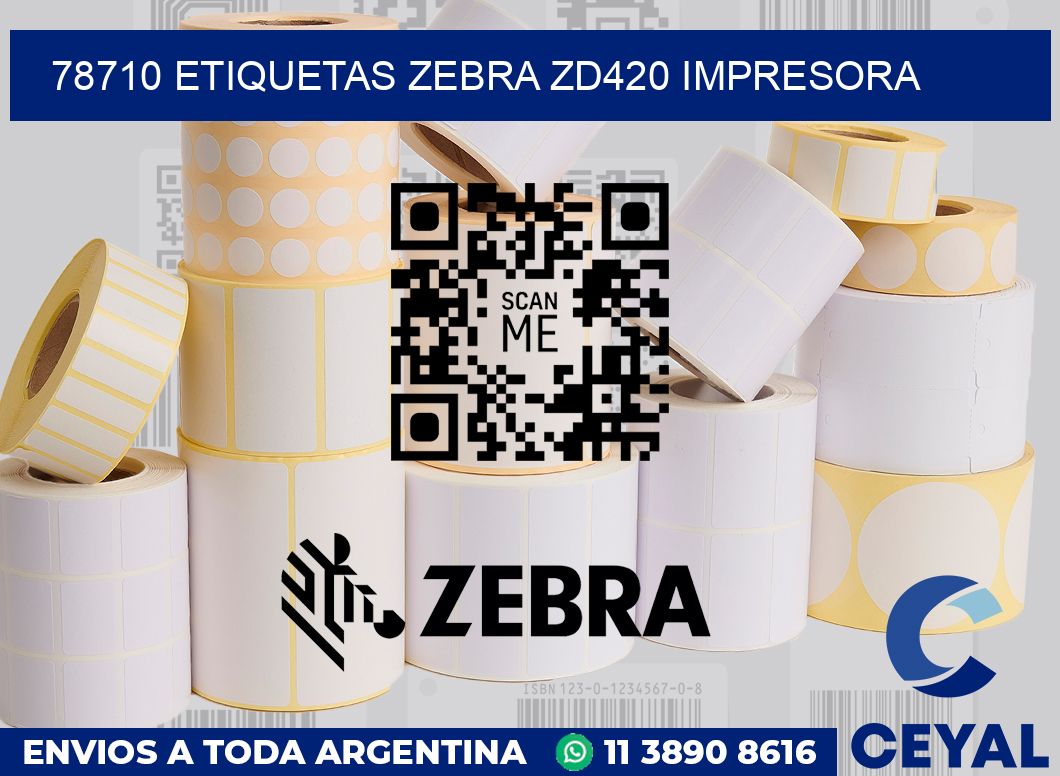 78710 etiquetas Zebra zd420 impresora