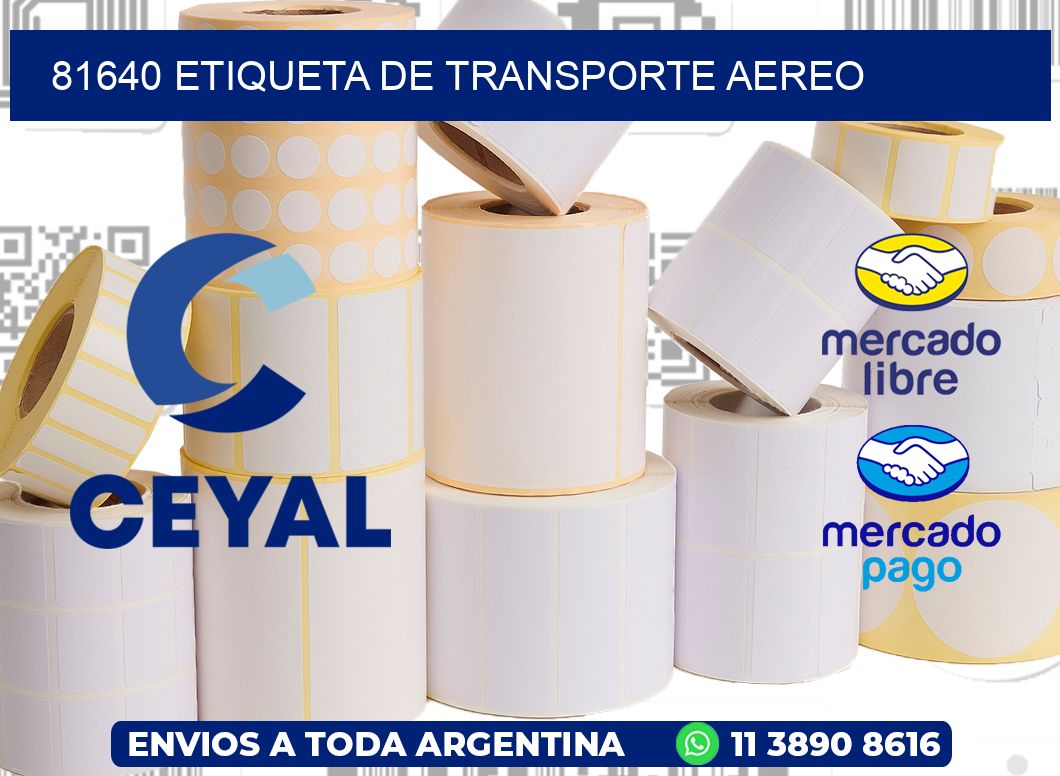 81640 Etiqueta de transporte aereo