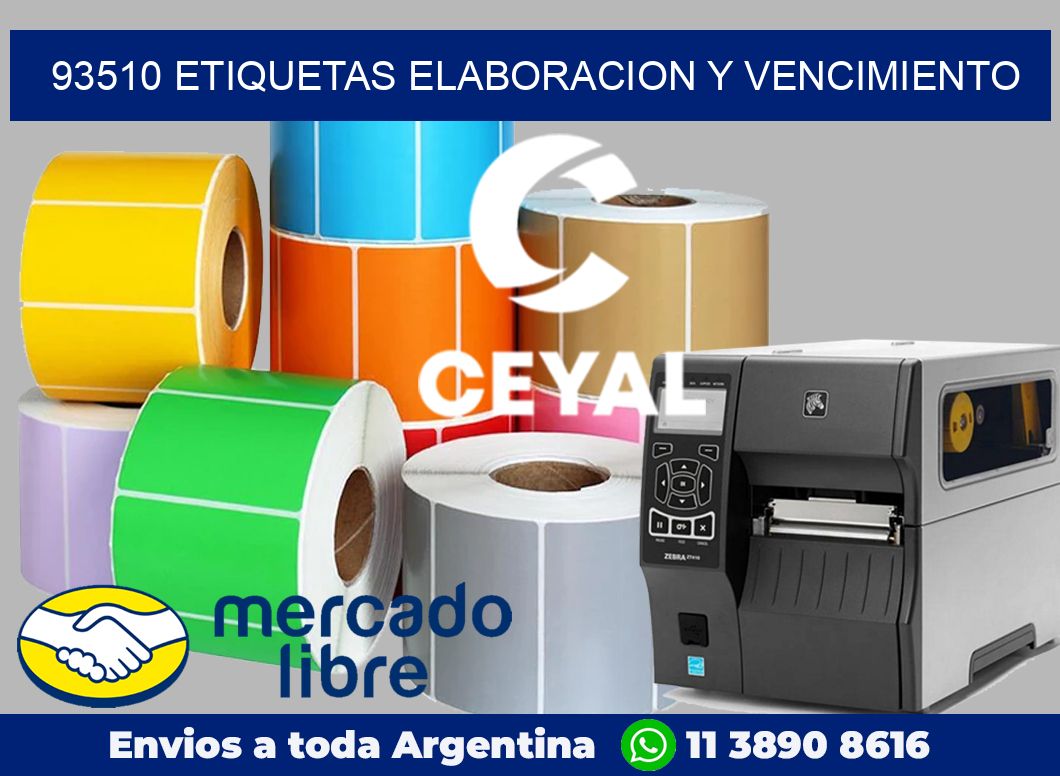 93510 Etiquetas elaboracion y vencimiento
