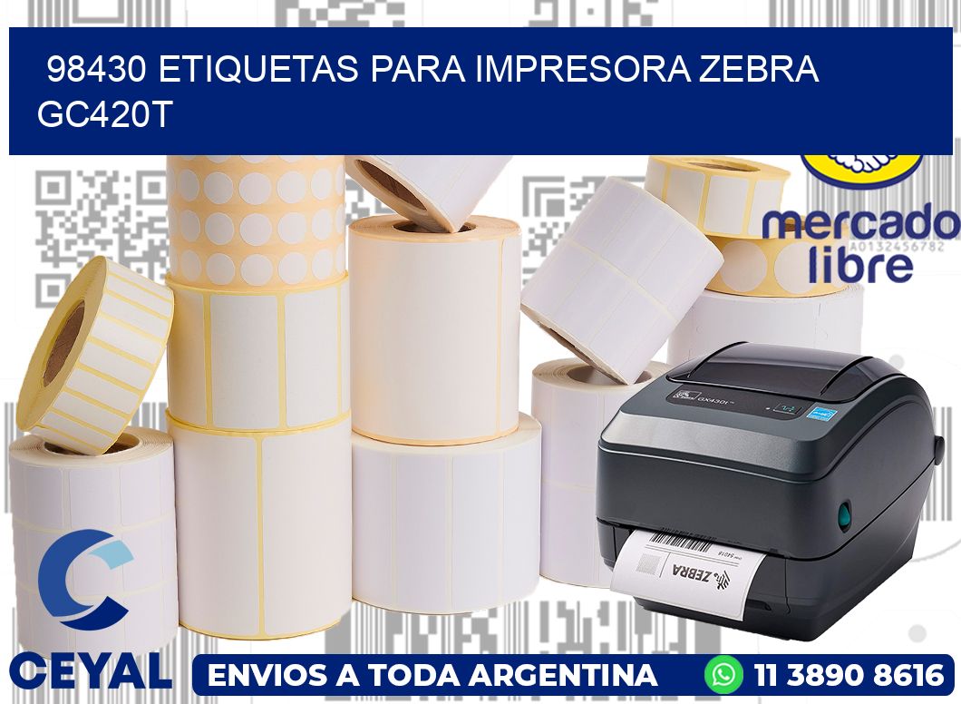 98430 etiquetas para impresora zebra GC420T