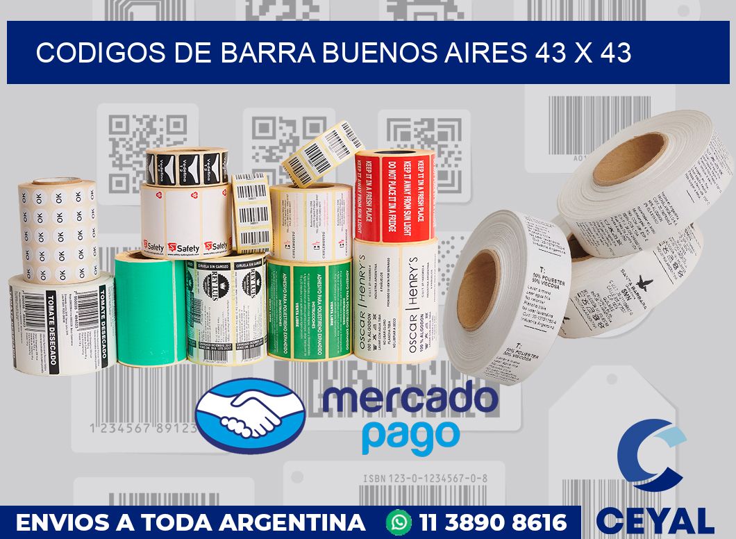Codigos de barra Buenos Aires 43 x 43