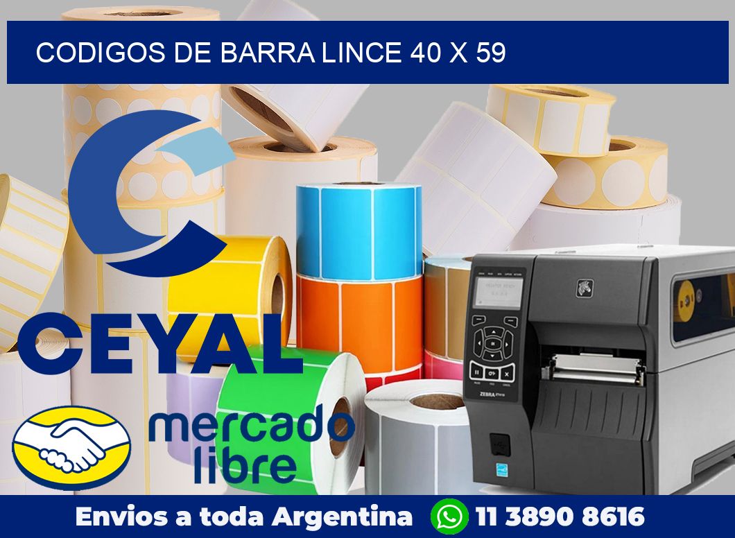 Codigos de barra Lince 40 x 59