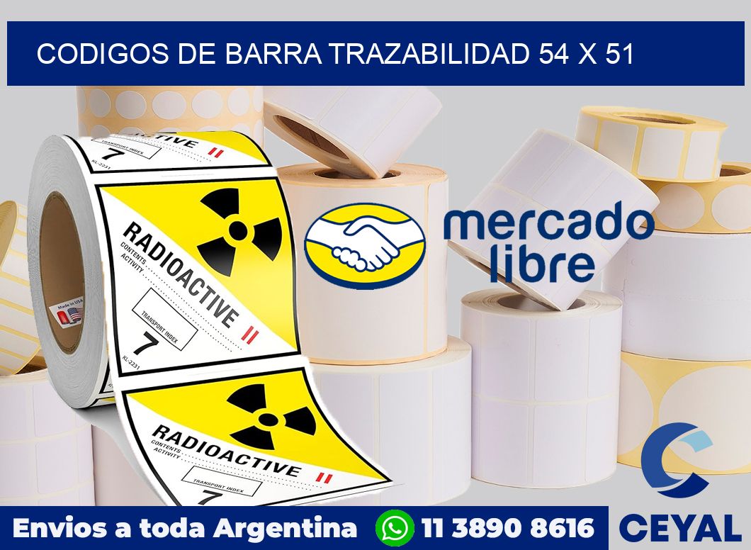 Codigos de barra trazabilidad 54 x 51