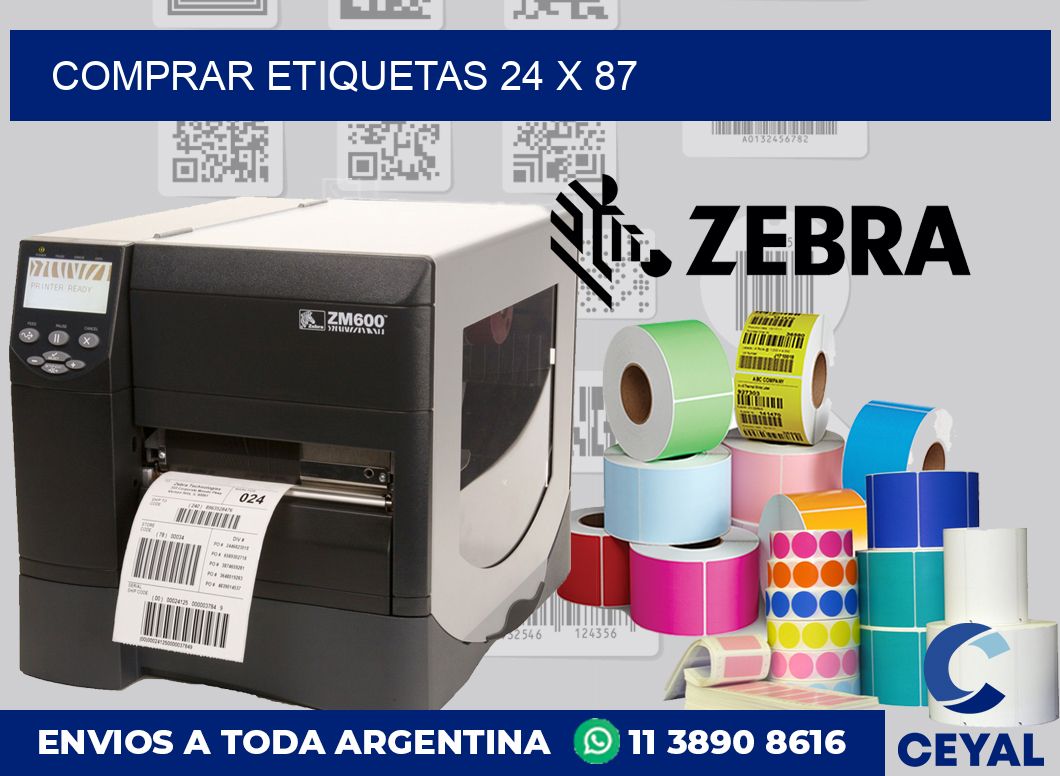 Comprar etiquetas 24 x 87