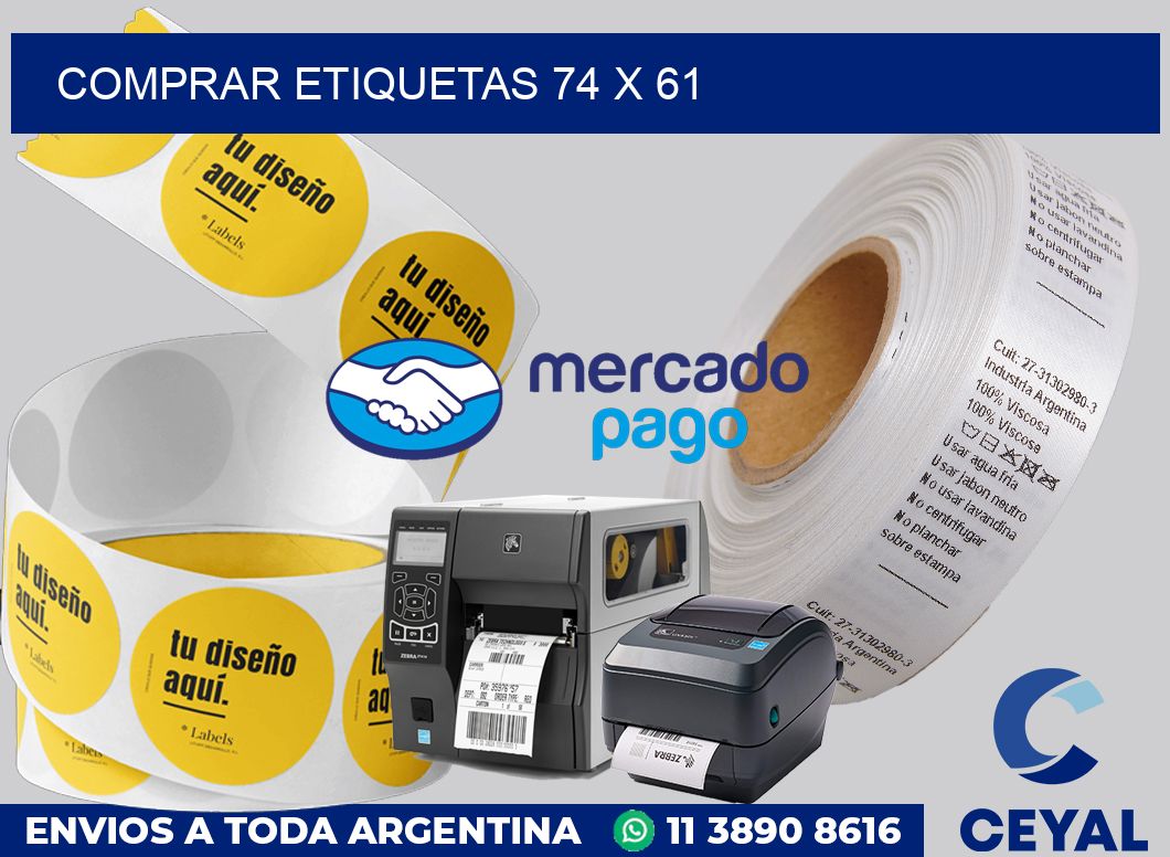 Comprar etiquetas 74 x 61