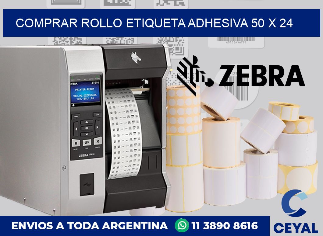 Comprar rollo etiqueta adhesiva 50 x 24
