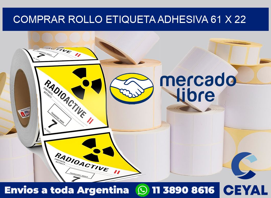 Comprar rollo etiqueta adhesiva 61 x 22