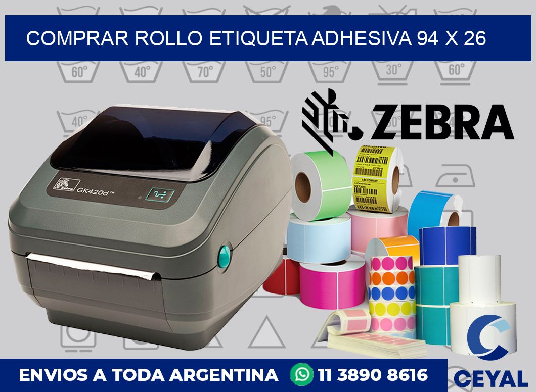 Comprar rollo etiqueta adhesiva 94 x 26