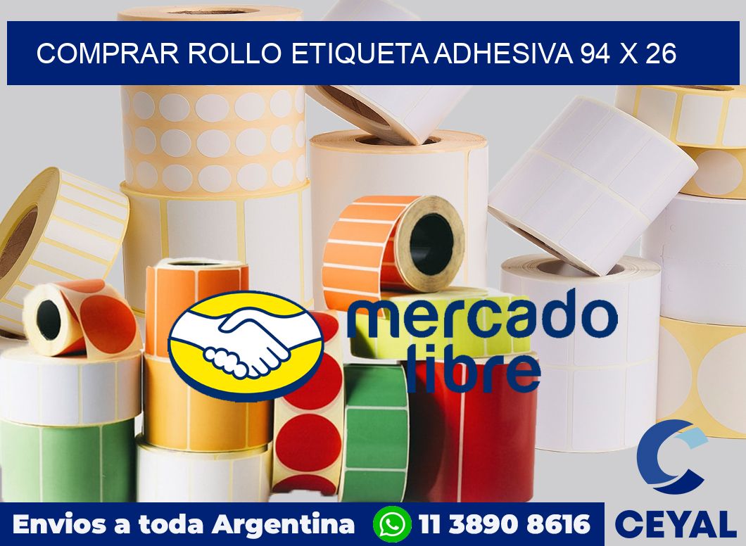 Comprar rollo etiqueta adhesiva 94 x 26