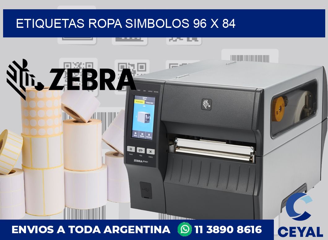 Etiquetas ropa simbolos 96 x 84