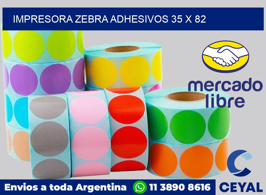 Impresora Zebra adhesivos 35 x 82