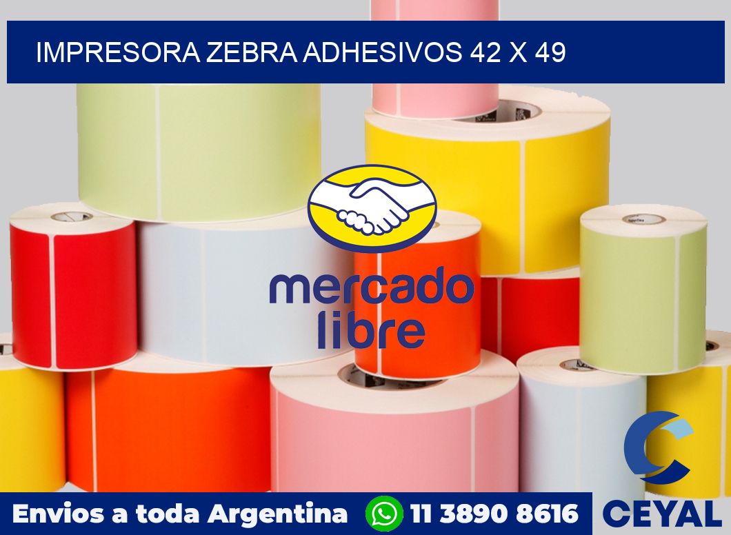 Impresora Zebra adhesivos 42 x 49