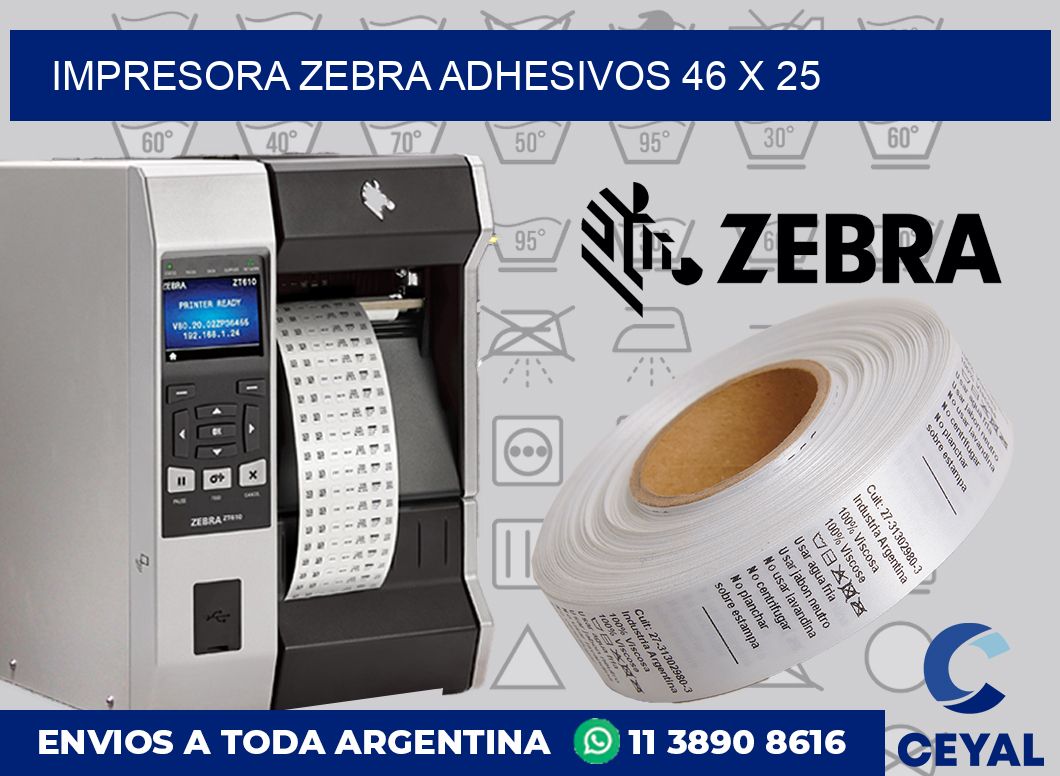 Impresora Zebra adhesivos 46 x 25