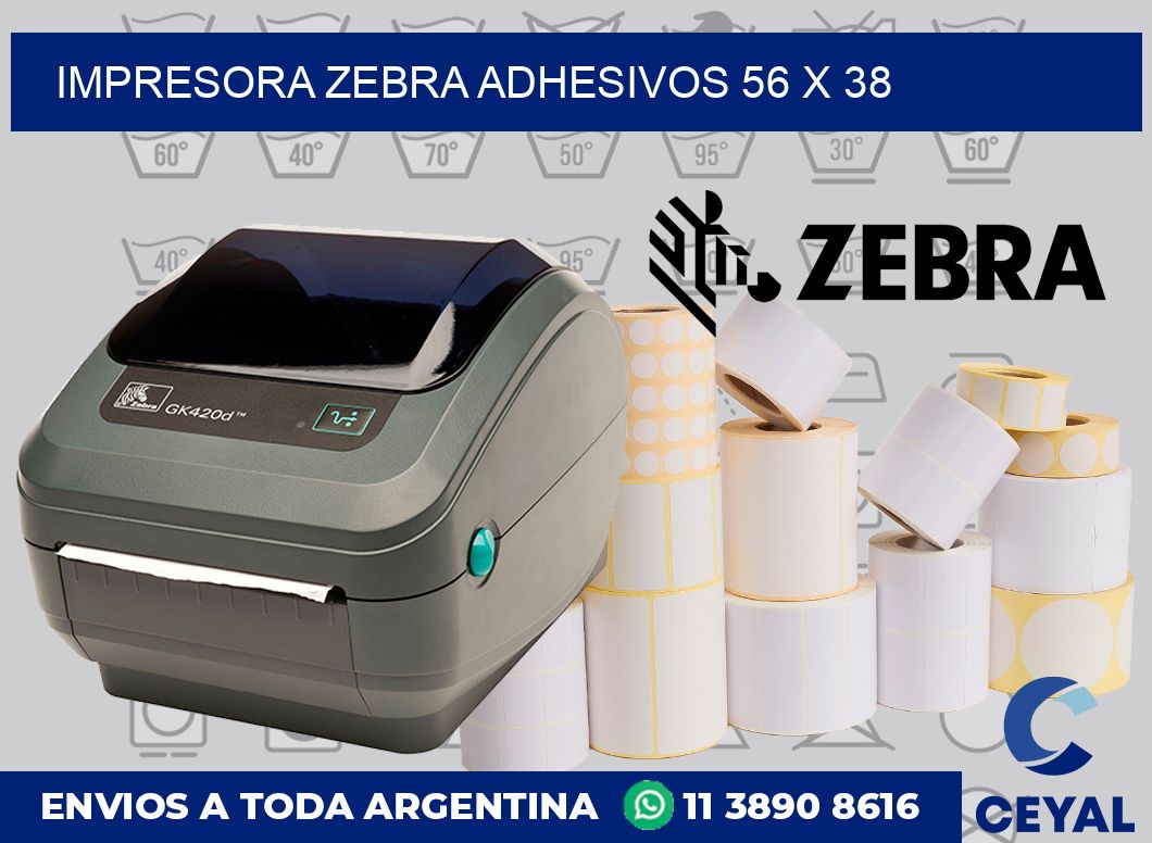 Impresora Zebra adhesivos 56 x 38