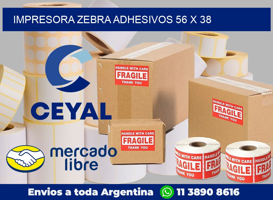 Impresora Zebra adhesivos 56 x 38