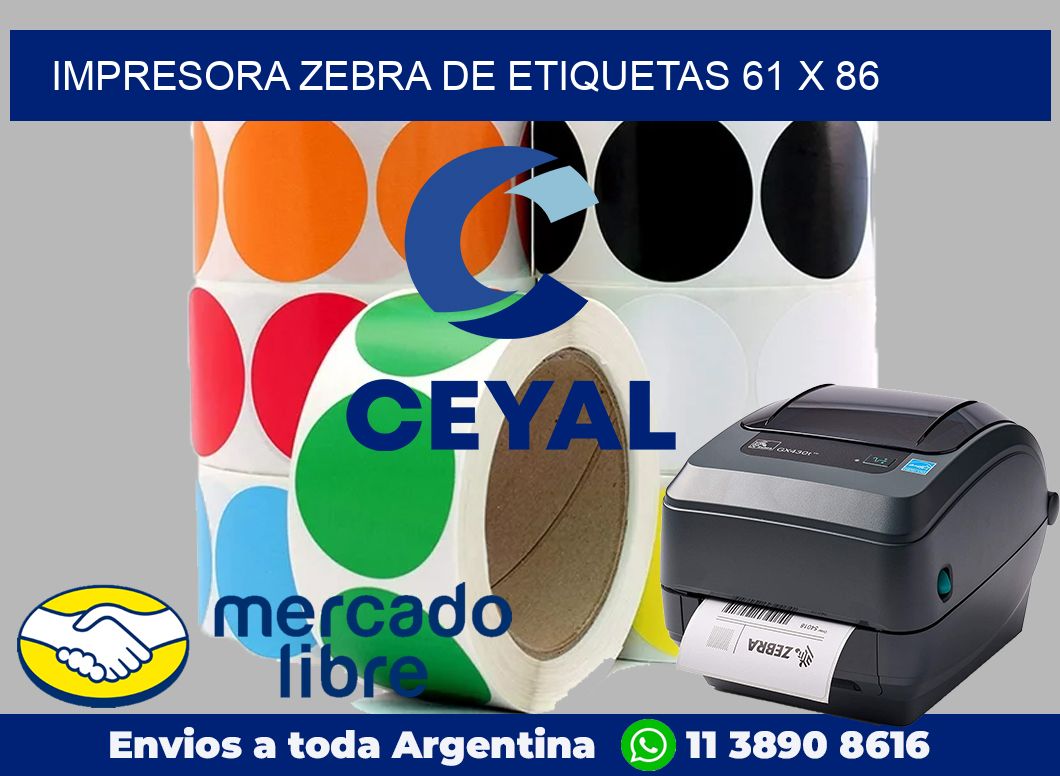 Impresora Zebra de etiquetas 61 x 86