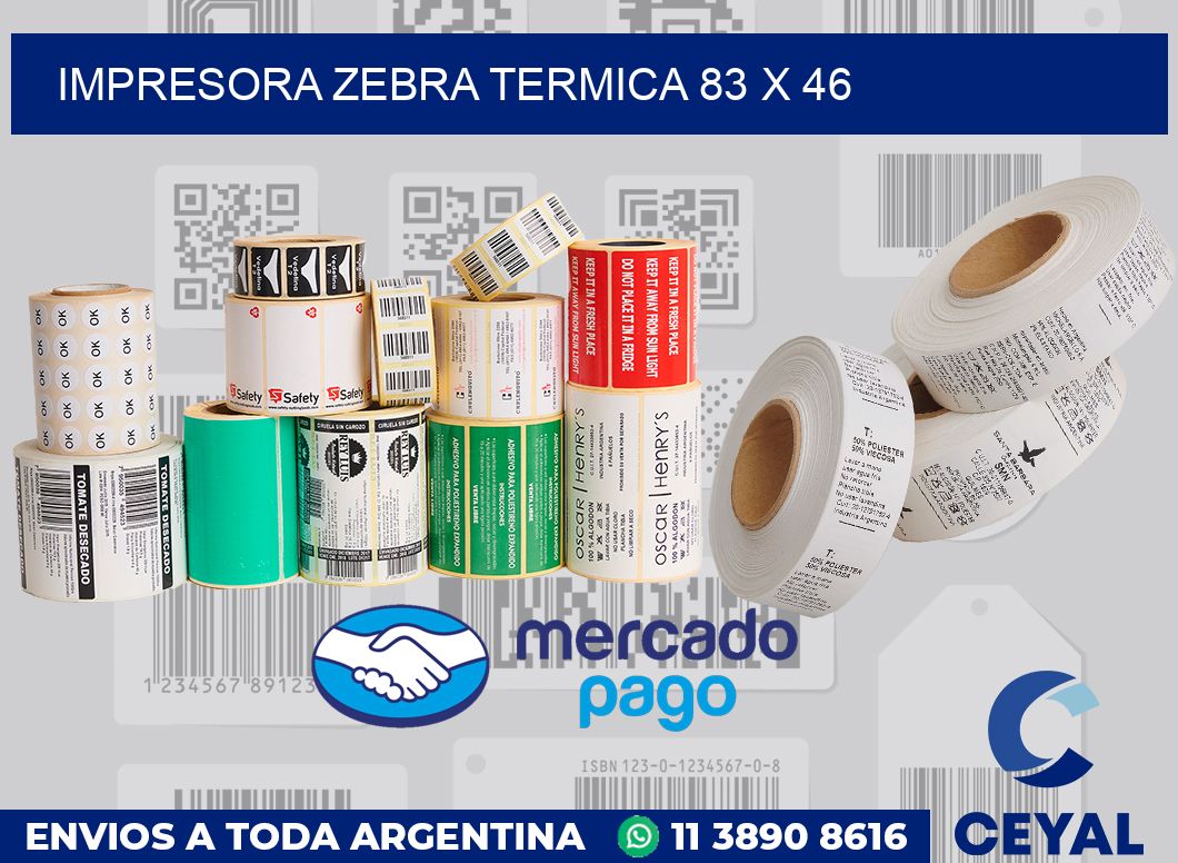 Impresora Zebra termica 83 x 46
