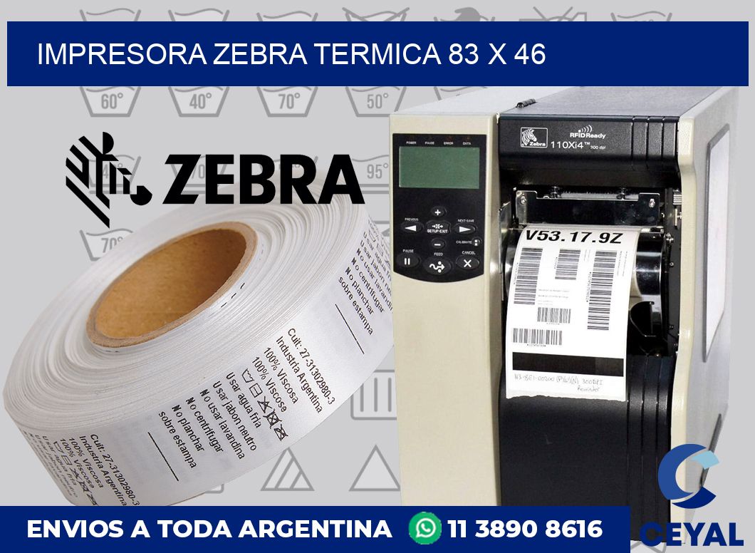 Impresora Zebra termica 83 x 46