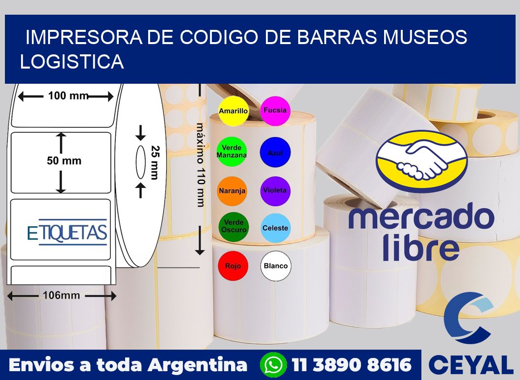Impresora de codigo de barras Museos logistica