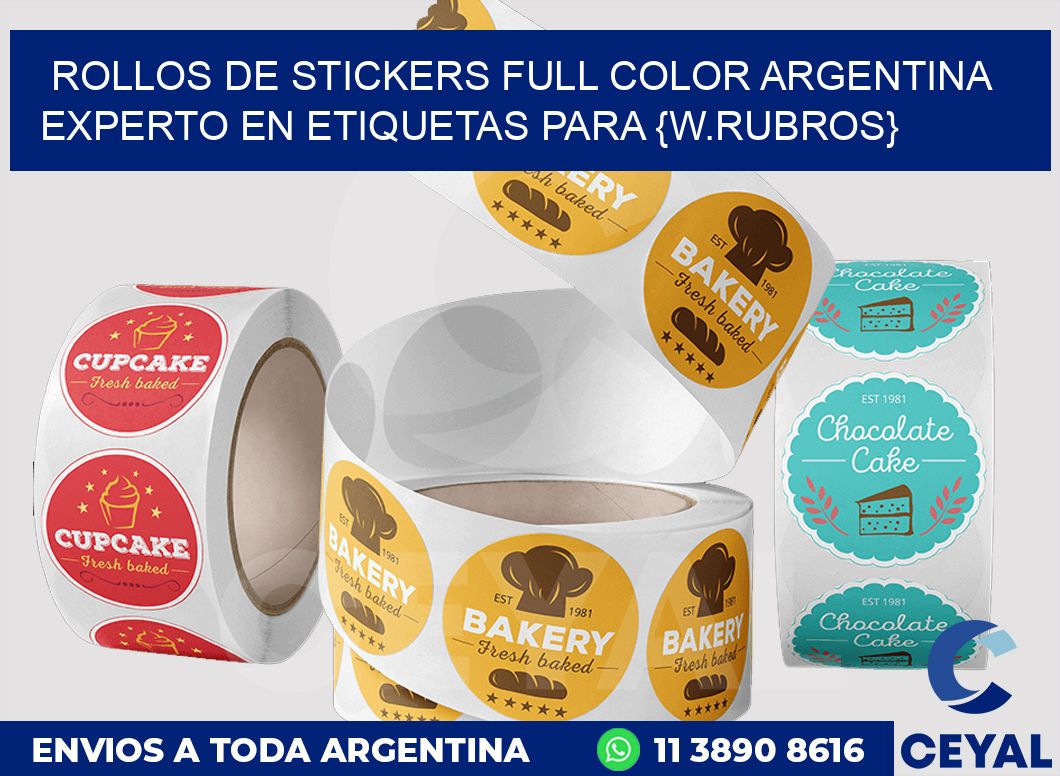 ROLLOS DE STICKERS FULL COLOR ARGENTINA Experto en etiquetas para Embotellan agua