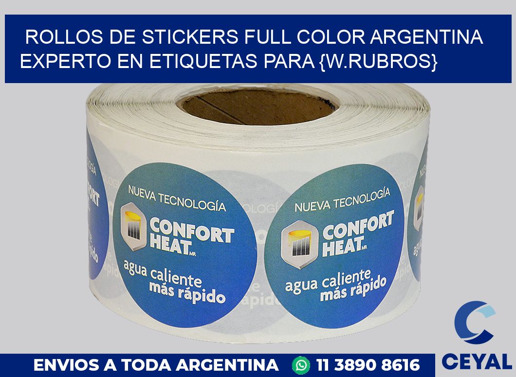 ROLLOS DE STICKERS FULL COLOR ARGENTINA Experto en etiquetas para {w.rubros}