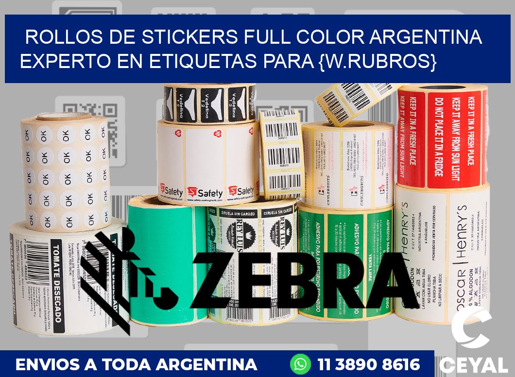 ROLLOS DE STICKERS FULL COLOR ARGENTINA Experto en etiquetas para Expreso transporte