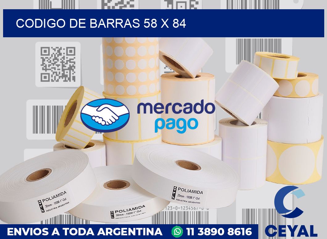 codigo de barras 58 x 84