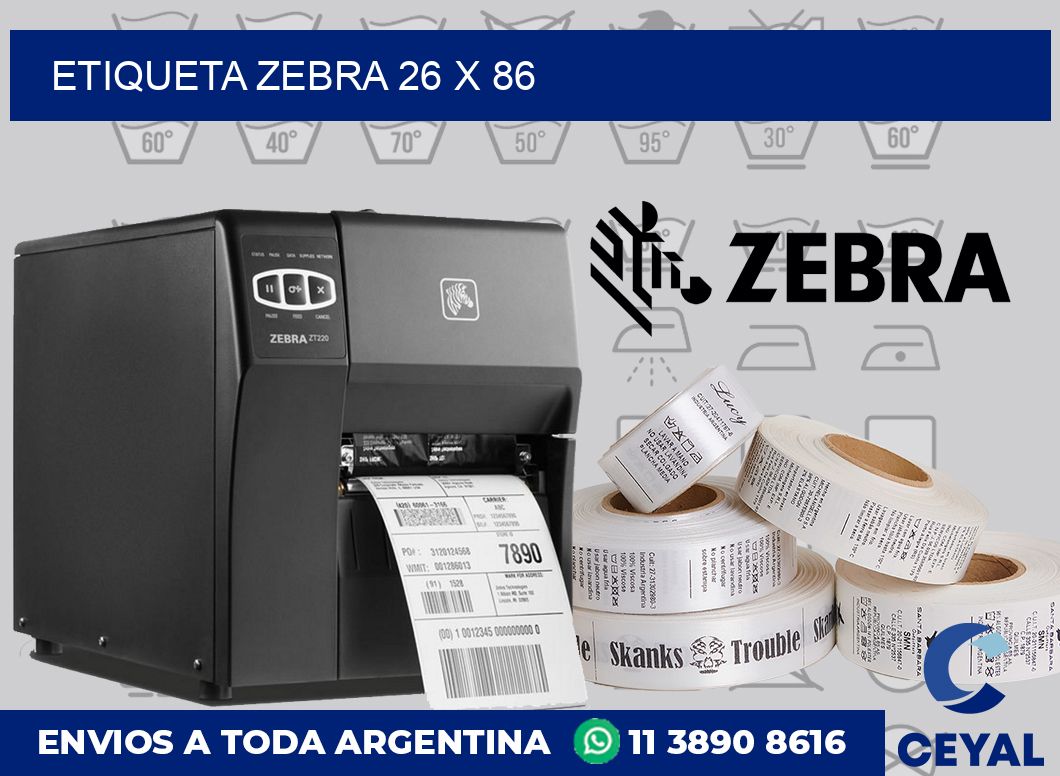 etiqueta zebra 26 x 86
