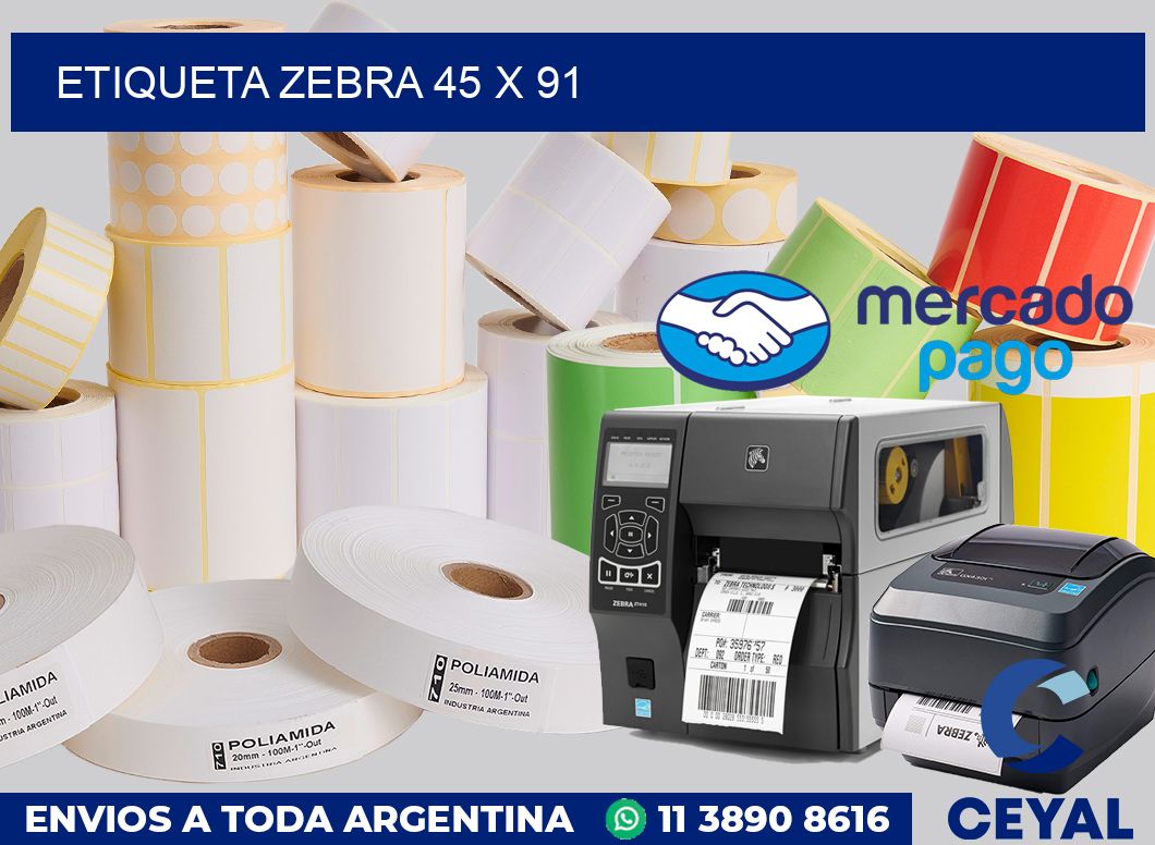 etiqueta zebra 45 x 91