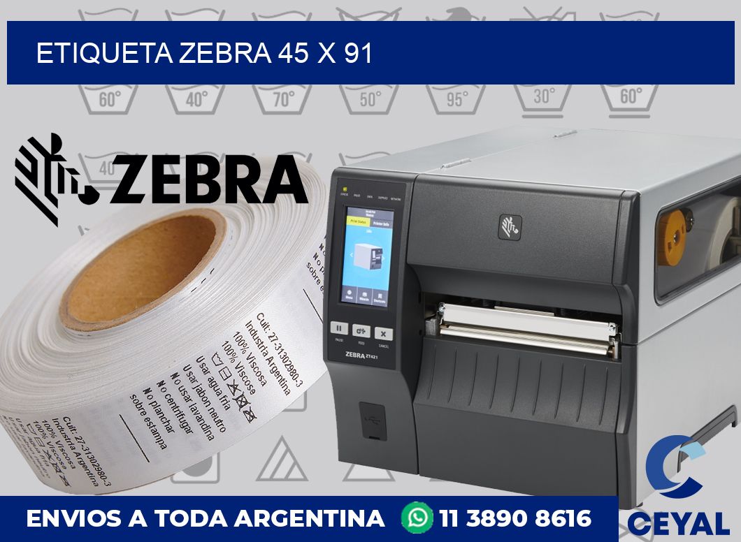 etiqueta zebra 45 x 91