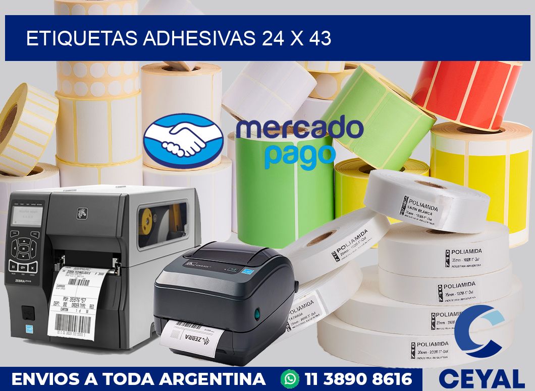 etiquetas adhesivas 24 x 43