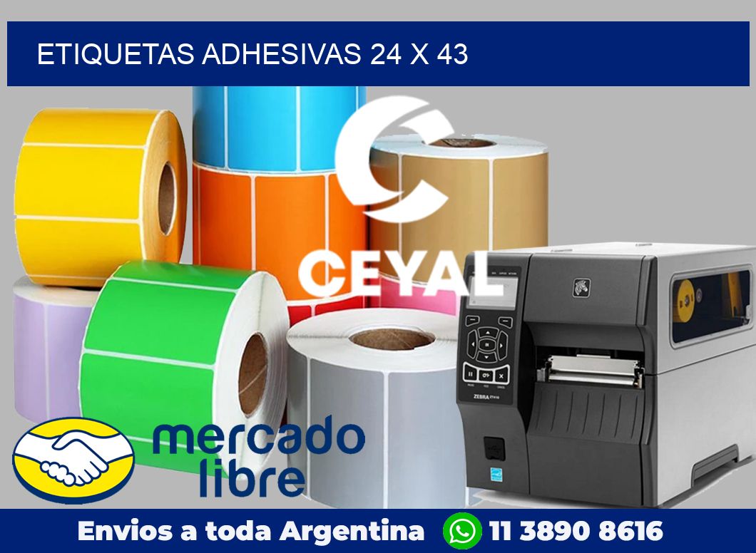 etiquetas adhesivas 24 x 43