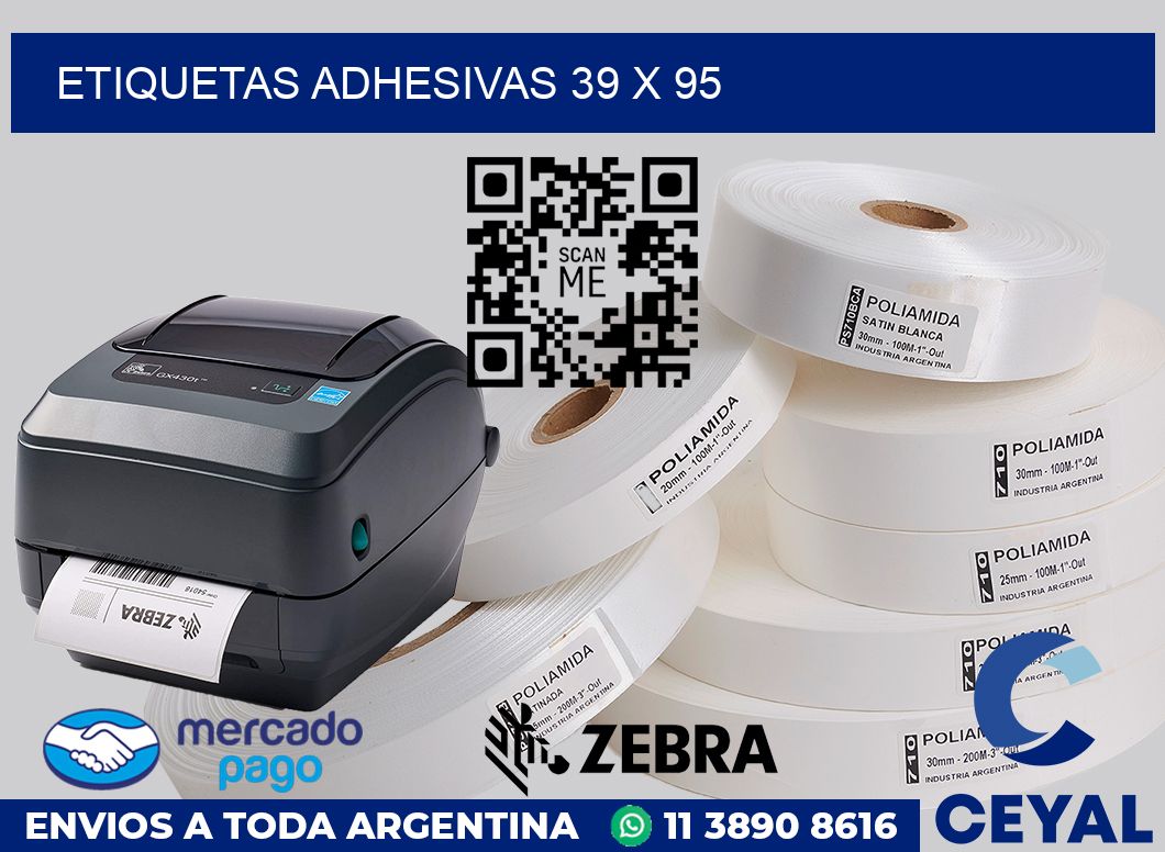 etiquetas adhesivas 39 x 95