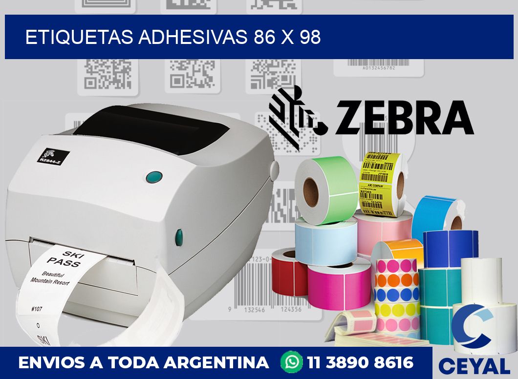 etiquetas adhesivas 86 x 98