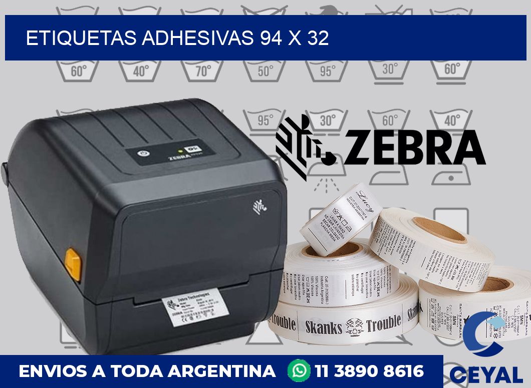 etiquetas adhesivas 94 x 32