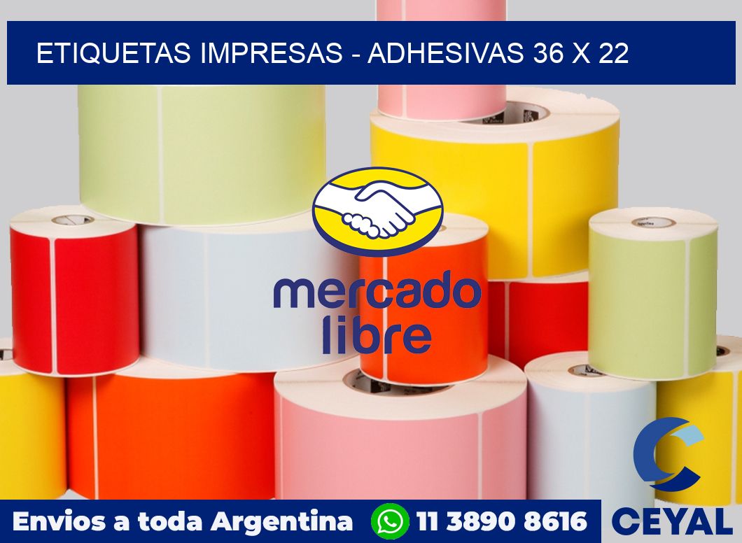 etiquetas impresas – Adhesivas 36 x 22
