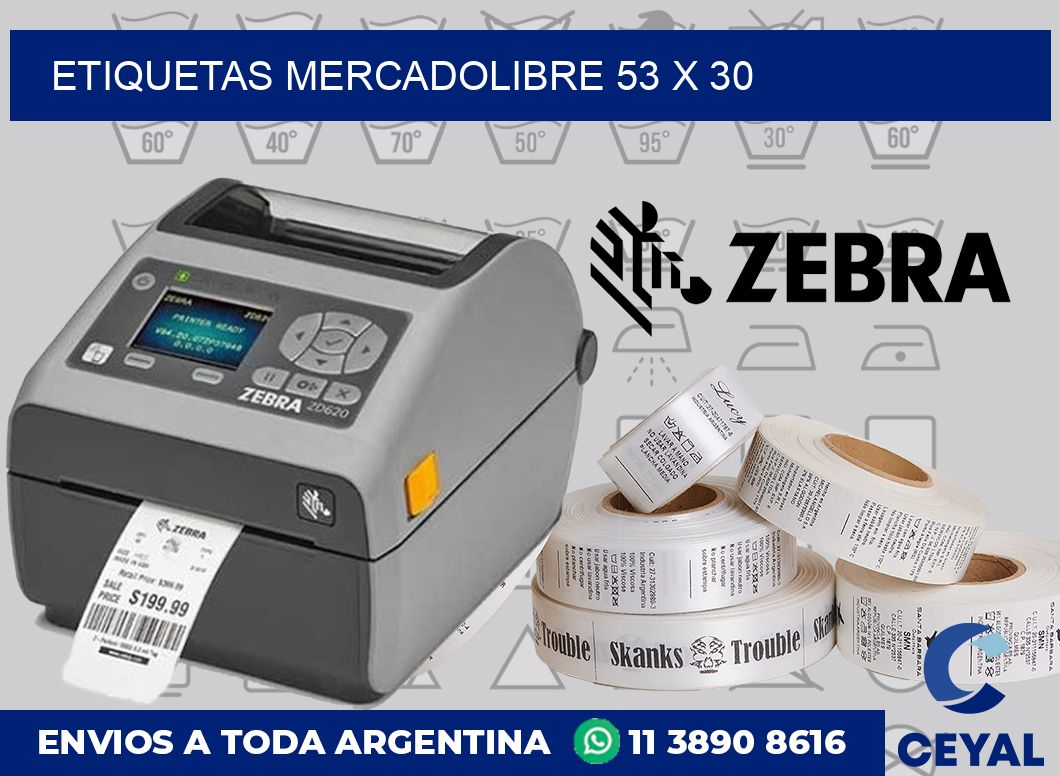 etiquetas mercadolibre 53 x 30