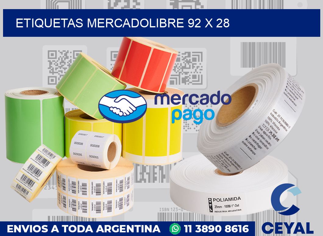 etiquetas mercadolibre 92 x 28