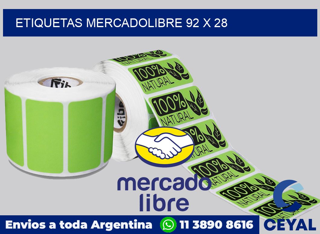 etiquetas mercadolibre 92 x 28