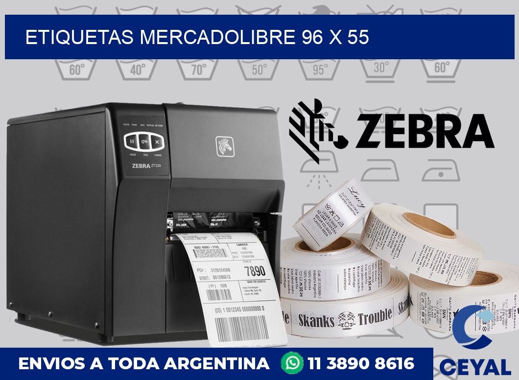 etiquetas mercadolibre 96 x 55