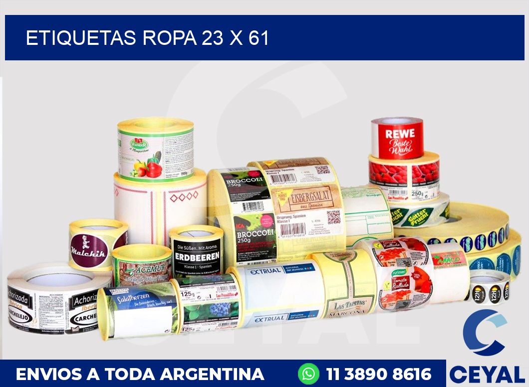 etiquetas ropa 23 x 61