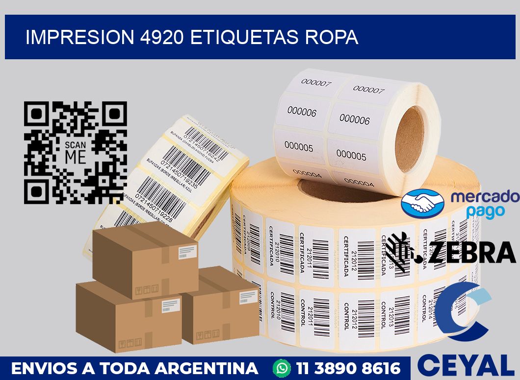 impresion 4920 etiquetas ropa