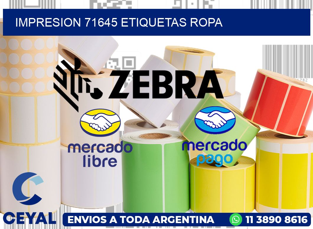 impresion 71645 etiquetas ropa
