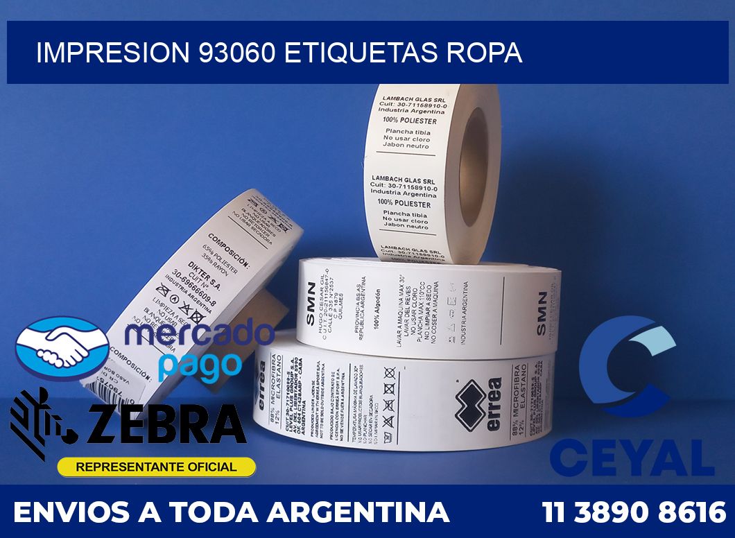 impresion 93060 etiquetas ropa