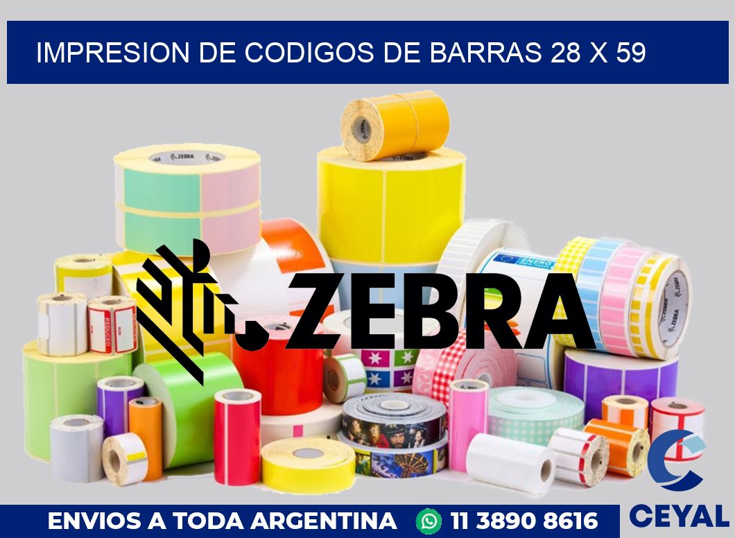 impresion de codigos de barras 28 x 59